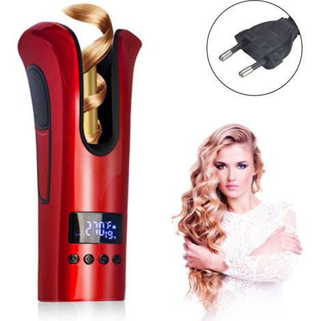 Bigoudi Automatique - Température Réglable 180-220 °C - Minuterie Intégrée 8-13 S - Écran LCD - Pour Cheveux Courts à Longs - 1 Pièce (1/5)