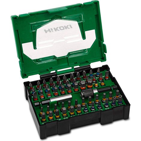 Hikoki – Jeu d'embouts TORX® intérieur 40030024 – 60 pièces – Longueur 25 mm – Pour vis à fente, cruciforme Phillips, Pozidriv, hexagonal (1/2)