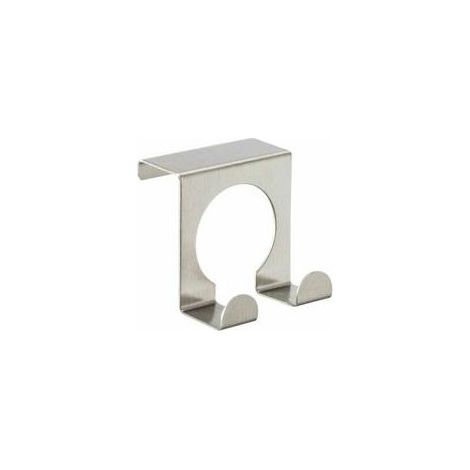 Crochet porte serviette double à suspendre, Porte Torchon Cuisine, Acier inox, 5x5 cm, mat - Mat (1/5)