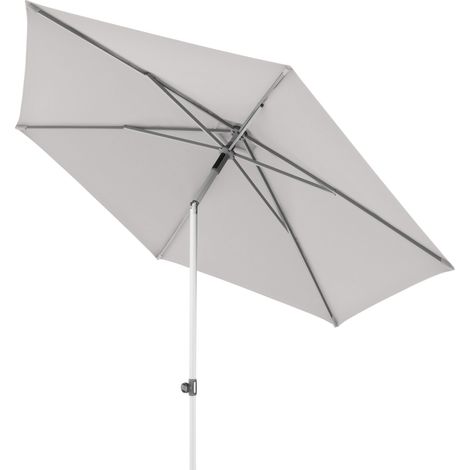 Doppler ACT 310 PUSH-UP Sonnenschirm ø 310 cm rund Mittelmastschirm Mittelstock 4 Farbvarianten 827 Hellgrau (1/2)