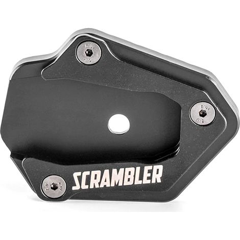 (Tout noir) Compatible avec Ducati Scrambler 2014-2018 : béquille latérale en acier inoxydable, extension et plaque de support maxpower (1/3)