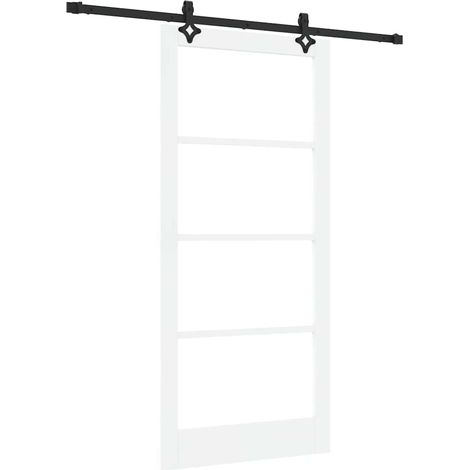 Maison Exclusive - Schiebetür ORKDAL Weiß und Schwarz 93 x 202 cm