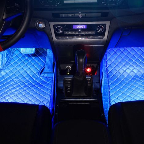 Kit Ruban LED Universel pour Intérieur de Voiture, Télécommande, 36 LEDs, Éclairage d'Ambiance au Sol, Branchement Allume-Cigare, 12V (1/5)