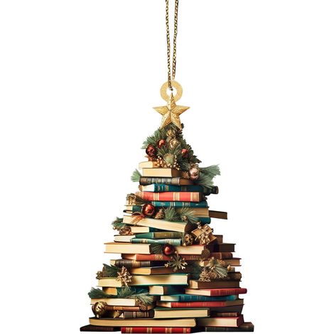 Pendentif Arbre De Noël - Acrylique - Pour Voiture Intérieur Décoration De Sapin De Noël - 9 cm - 1 Pièce (1/3)