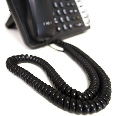 1 Câble Spiralé RJ10, Cordon Téléphone Noir 4m, Connecteur 4P4C Pour Combiné Et Base