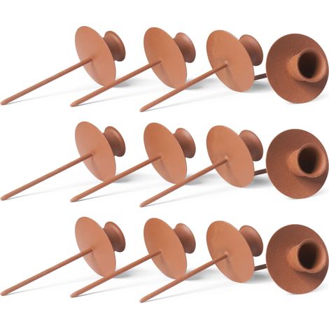 12x Novaliv Kerzenständer Stabkerze, Kerzenpin, Kerzenhalter, 12x Stabkerzen ROST (1/5)