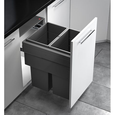Poubelle de cuisine tri sélectif 2 bacs encastrable 70L (35+35) Hailo AS Euro Cargo 450 NT480 (1/4)