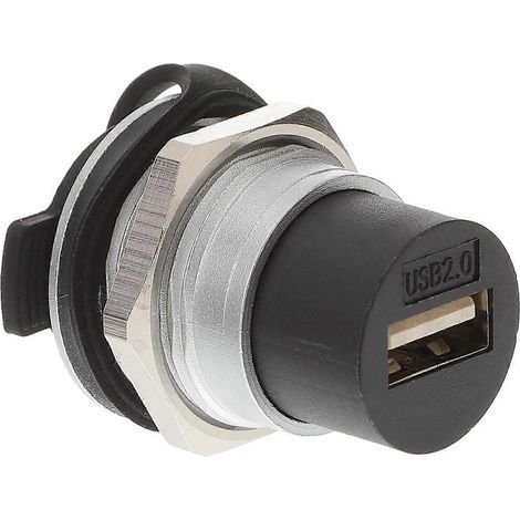 Industrieller USB 2.0 Durchgangslochstecker, Unterputzmontage – 3,50 x 2,80 x 2,80 cm (1/3)