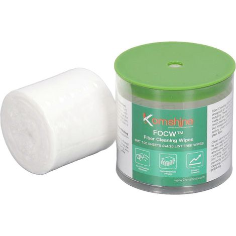 100 lingettes nettoyantes pour fibres optiques, sans poussière, utilisables à sec ou humide, pour instruments (1/4)