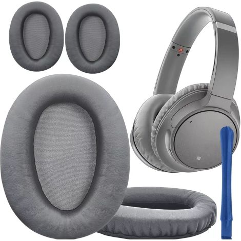 Coussinets d'oreille de rechange (x2) pour casque Sony WH-CH700N MDR-ZX770BN ZX (gris) (1/5)