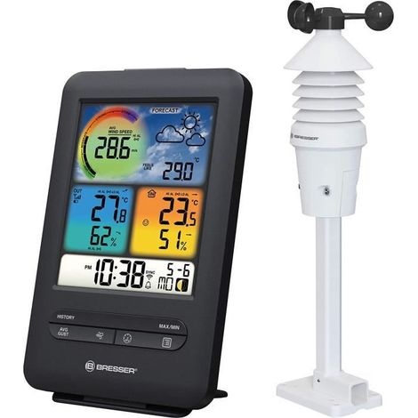 Station météo - Bresser - Pro 3-in-1 - 15,5 cm - Noir - Avec sonde