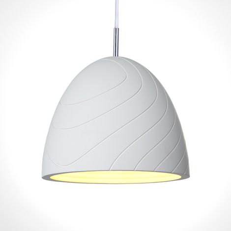 Paco Home Pendelleuchte, E27, Lampe Für Wohnzimmer Esszimmer Küche, Höhenverstellbar  Gips-Weiß,  ohne Leuchtmittel