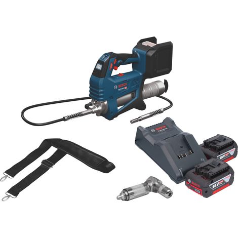 Pompe à graisse sans fil Bosch GFP 18V-10 18 V 10 000 psi + 2 batteries 4,0 Ah + chargeur (1/5)