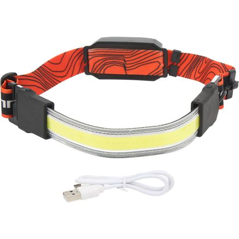 Lampe frontale LED puissante, rechargeable par USB, idéale pour la pêche et les activités de plein air. (1/5)
