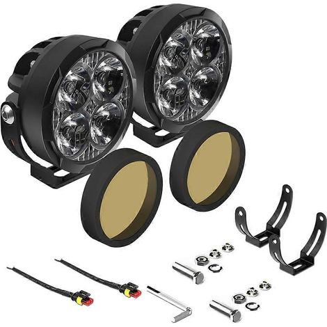 3-Zoll-LED-Würfelscheinwerfer (90 W) mit bernsteinfarbenen Abdeckungen, Nebelscheinwerfer-LED-Lichtleiste, Offroad-Fahrscheinwerfer, Spot-Flutlicht-Kombinationsleuchte