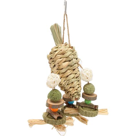 Jouets à mâcher pour lapins, hamsters et cochons d'Inde. Amusants, colorés et tissés à la main. Soulagent l'ennui. (1/5)