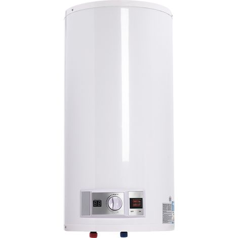Chauffe-eau électrique 50 L 2000 W - Stockage suspendu mural avec écran LED température - Soupape de sécurité - Jusqu'à 75°C - Pour cuisine et salle de bain (1/5)