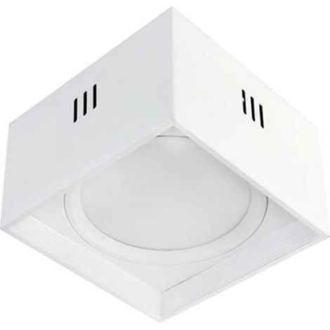Plafonnier LED carré 10W 700lm 4200K Blanc (1/2)