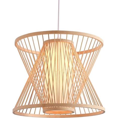 Suspension orientale en osier naturel D30 cm