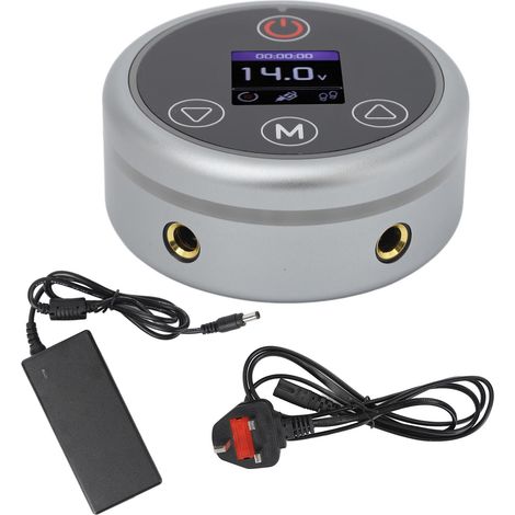 Alimentation tatouage double sortie écran tactile LCD 2 modes réglage tension machine batterie 100‑240V prise UK (1/5)