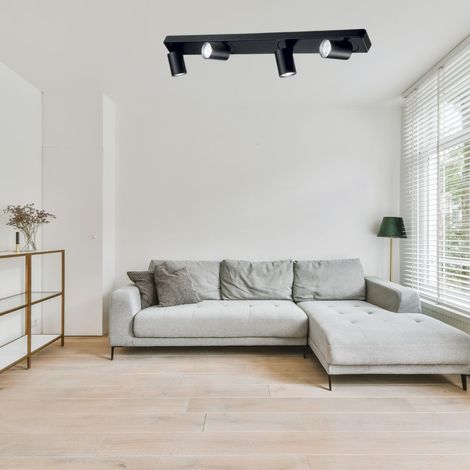 Ideal Lux RUDY - Projecteur de Plafond Intérieur 4 Lumières Noir, GU10 (1/2)