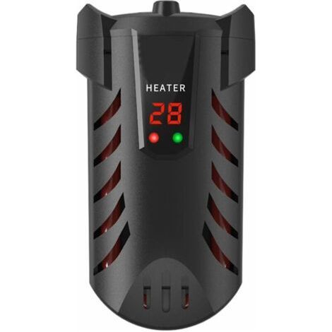 Chauffage Aquarium,50WMini Réglable Chauffage,avec LED Numérique Contrôleur Externe Protecteur,Peut contrôler la température de 20-34℃,Niveau D'eau Aussi Bas Que 3,5 cm,Convient Aux Aquariums 15-50L (1/4)