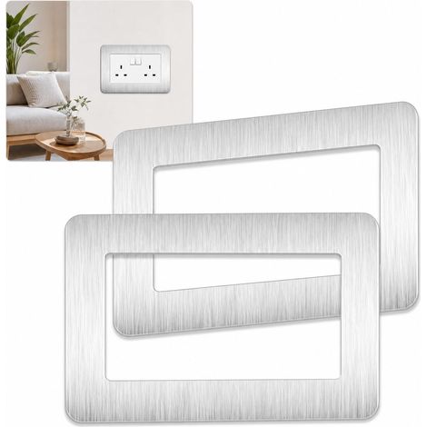 Lot de 2 supports pour double douille en acrylique Argenté 14,6 x 8,6 cm (1/5)