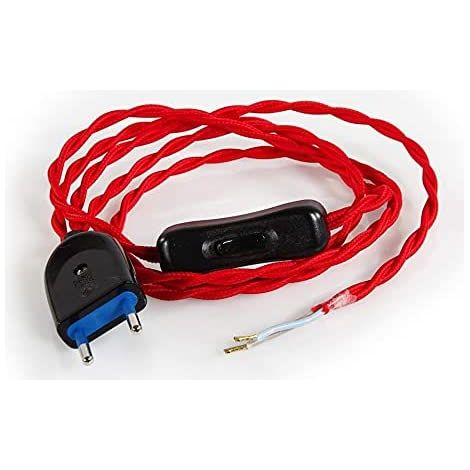 Kit cordon 2x0,75 120+80cm rouge