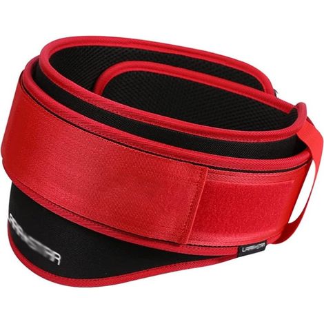 TRADE SHOP - Cintura Da Sollevamento Pesi A Doppio Strato Protettivo Sportivo Da Stacco Squat - Rosso XL