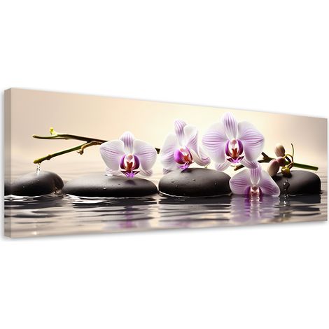 Tableau sur toile Orchidées orientales 90x30 (1/5)
