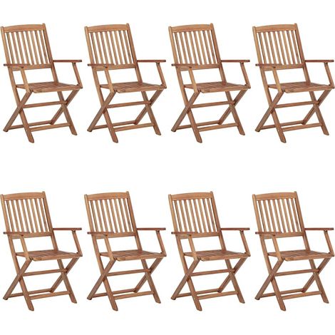 Maison Exclusive - Klappbare Gartenstühle 8 Stk. mit Kissen Massi
