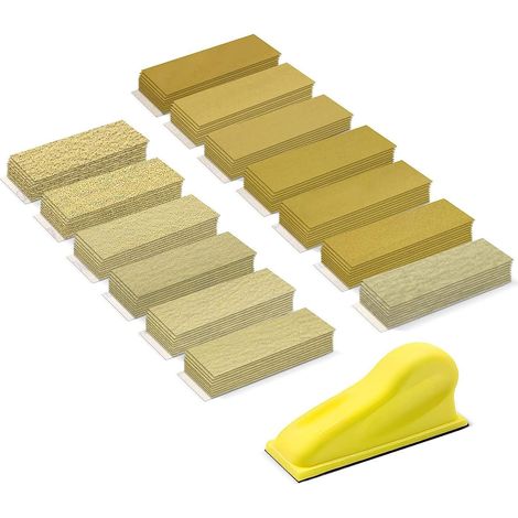 Schleifpapier Set 131 Schleifklotz 90x30mm Körnung 40 1000 131-Ge (1/5)