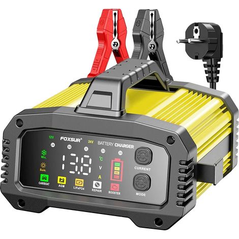 Chargeur de batterie de voiture intelligent, sortie 12V 25A, avec fonctionnalités de protection intégrées (1/2)
