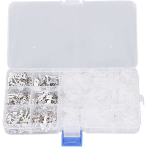 480 fils de fourche mâles et femelles Connecteurs 2,8 mm 4,8 mm 6,3 mm Bornes de fil étamées en cuivre avec manchons isolants,DUBUNS (1/2)