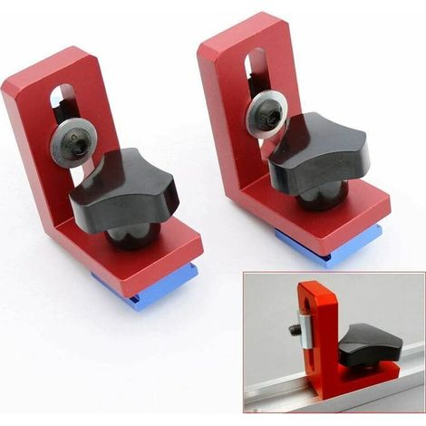Lot de 2 supports coulissants en T pour outils de menuiserie en aluminium (1/5)