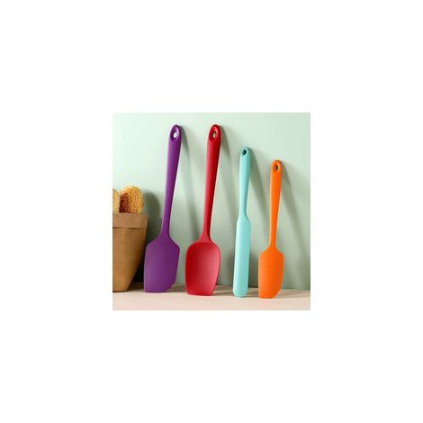 Spatule Silicone Lot de 4: Cuisine Maryse Pâtisserie Résistante à la Chaleur 315℃, Ustensiles à Marise Patissier Alimentaire Antiadhésive Flexible sans BPA pour la Cuisson (Coloré) (1/3)