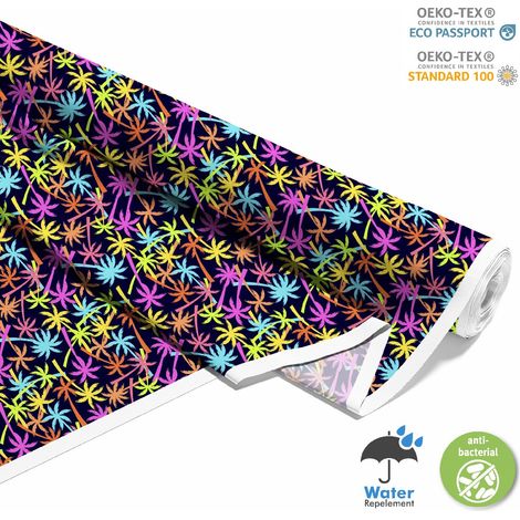TESSUTI DECORATIVI PER ESTERNI OXFORD - Motivo palme colorate I DX735 (1/5)