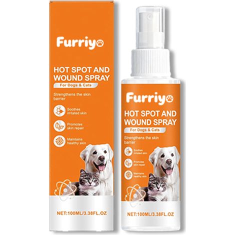 Furriyo Hautpflegespray für Haustiere – Beruhigt, repariert und verbessert Hautprobleme – Speziell für Haustiere entwickelt (1/5)