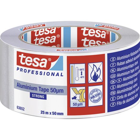 tesa STRONG 63652-00001-00 Aluminium-Klebeband  Silber (L x B) 25 m x 50 mm 1 St.