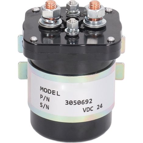 Relais 24V DC 200A, bobine en laiton, coque ABS, interrupteur à fort courant pour commande industrielle et électronique automobile (1/5)