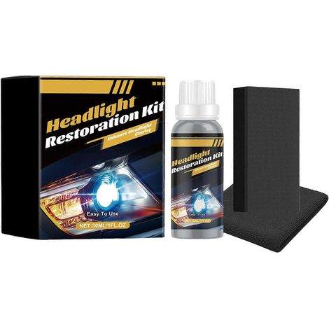 Nettoyant pour phares avec protection UV pour l'entretien des phares de voiture, liquide de polissage multifonctionnel pour phares, projet d'entretien automobile du week-end (1/4)
