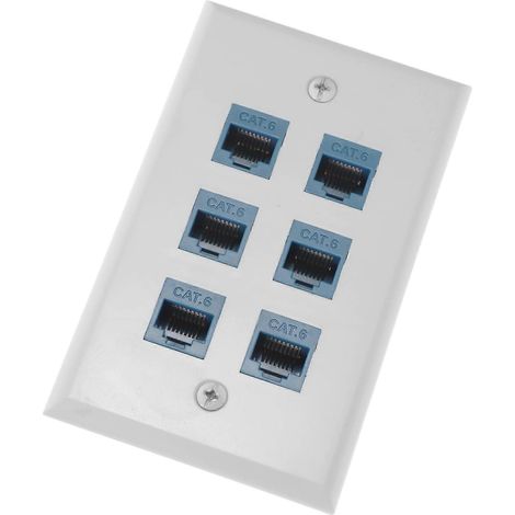 Cat6 Ethernet-Wanddose, RJ45-Netzwerkbuchse (Buchse auf Buchse) für Zuhause und Büro, einfache Installation (1/5)