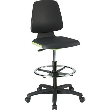 Bimos Arbeitsstuhl Labsit 4, K-Leder grün Sitzhöhe 560-810 mm (1/5)
