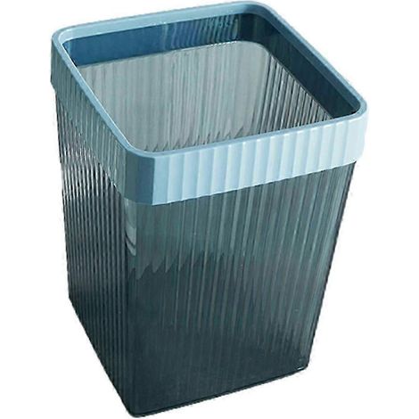 Transparenter, robuster Mülleimer für den Schreibtisch (ohne Deckel), multifunktionaler Abfalleimer für Wintergarten, Hotel, Büro, Schlafzimmer, Garage-blue (1/5)