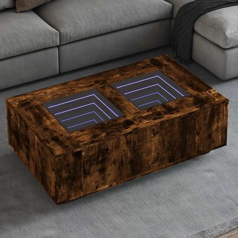 Couchtisch mit Infinity-LED Räuchereiche 116x69x40 cm (1/5)