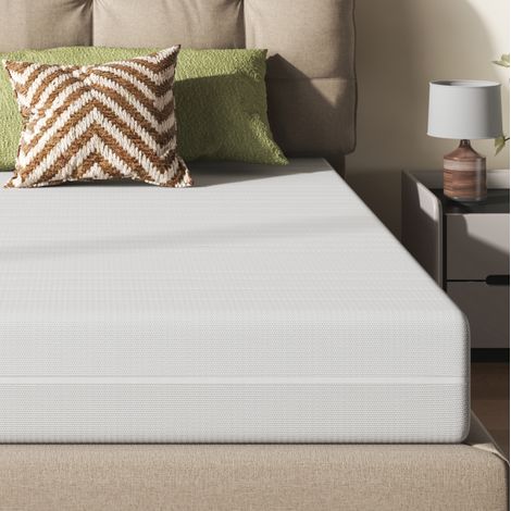 Colchón 120x200x16 cm blanco de espuma con núcleo ergonómico D25 y funda 3D lavable (1/3)