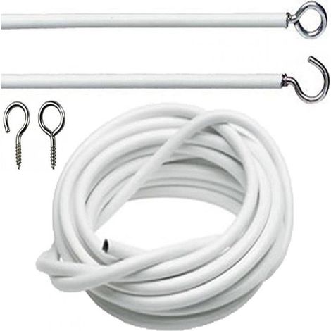 Corde à ressort de 2 mètres, 2 boucles à œillet, 2 crochets en forme de point d'interrogation, ensemble de 2 pièces, en stock, de préférence. (1/5)