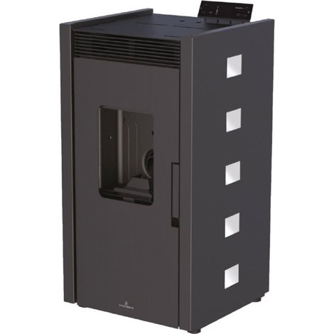 Poêle à pellet 9kW - Zoé Noir - Sans