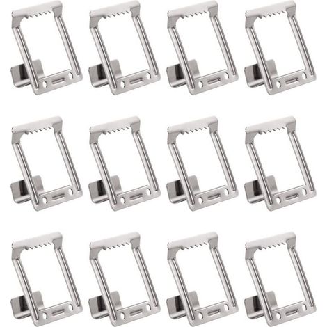 12pcs Clips pour Cadre de Tableau, Profondeur de 15mm, Crochets de Suspension pour Châssis, Fixation Métallique de Toile, Pince Sans Percer pour Fixer, Accrocher des photos, Noir Clair (1/5)