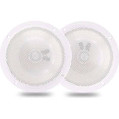 Haut-parleur rond 4 pouces en ABS marin, klaxon étanche pour camping-cars, yachts et bateaux à moteur - blanc - klaxon (1/4)